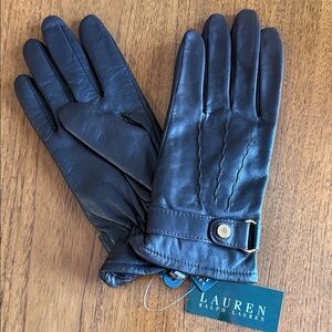 Ralph Lauren Dark Brown Leather Women’s Gloves